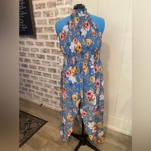 Floral Smock Maxi Top Sz 1X